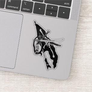 Vintage Pirates Flag, Jolly Roger Skull Crossbones Sticker