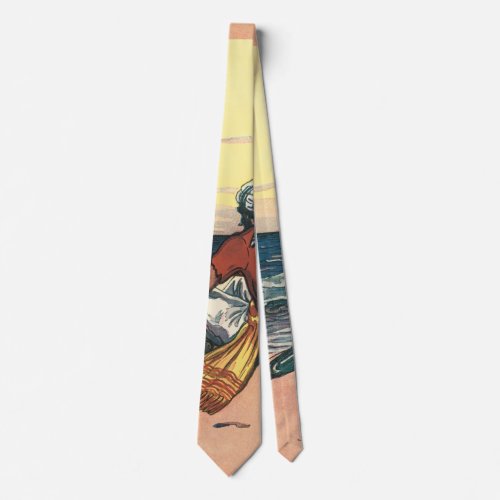 Vintage Pirates Marooned on a Deserted Island Neck Tie