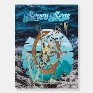 Vintage Pirates of the Seven Seas Foam Board