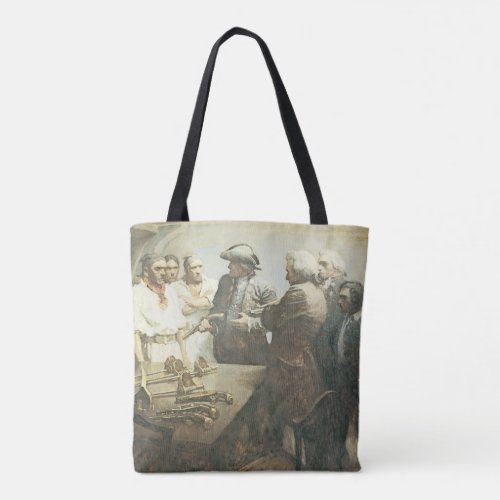 Vintage Pirates Preparing for Mutiny by NC Wyeth Tote Bag