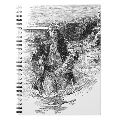 Vintage Pirates Sir Henry Morgan in the Ocean Notebook