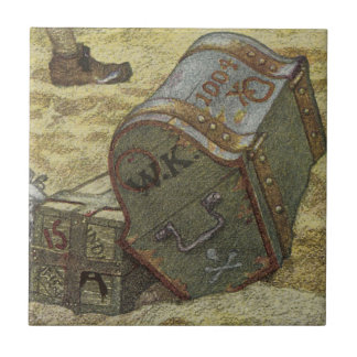 Vintage Pirates, William Kidd Burying Treasure Ceramic Tile