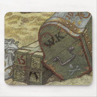 Vintage Pirates, William Kidd Burying Treasure Mouse Pad