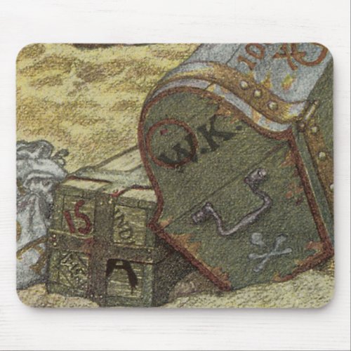 Vintage Pirates William Kidd Burying Treasure Mouse Pad