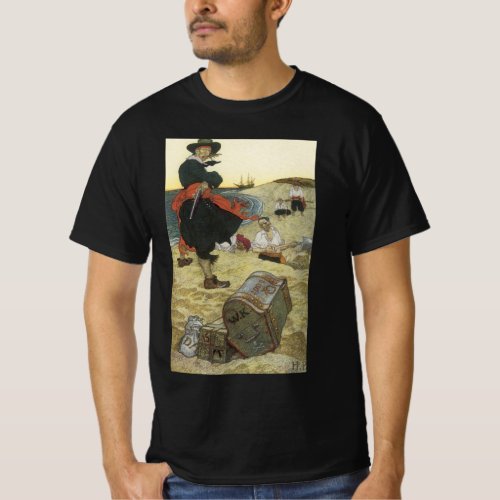 Vintage Pirates William Kidd Burying Treasure T_Shirt