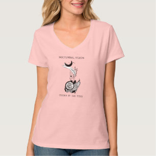 Vintage Pisces Astrology Line Art T-Shirt