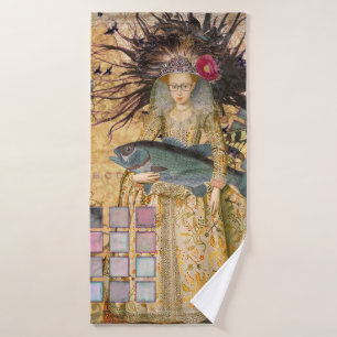 Vintage Pisces Fish Woman Gothic Classic Bath Towel Set