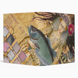 Vintage Pisces Fish Woman Gothic Classic Binder