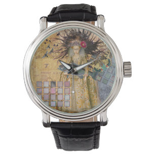 Vintage Pisces Fish Woman Gothic Classic Watch