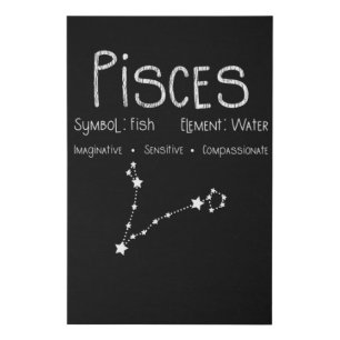 Vintage Pisces Star Sign Horoscope Birthday Gift