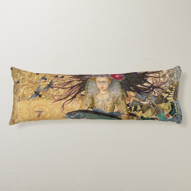 Vintage Pisces Woman Gothic Classic  Body Pillow (Front)