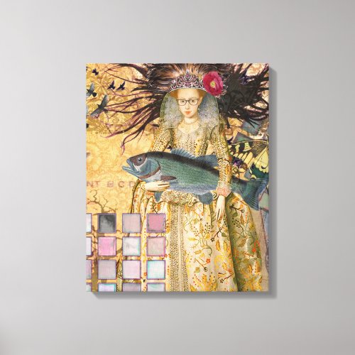 Vintage Pisces Woman Gothic Classic  Canvas Print