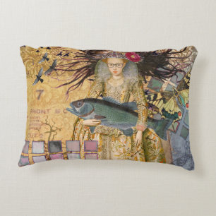 Vintage Pisces Woman Gothic Classic Decorative Pillow