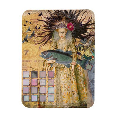 Vintage Pisces Woman Gothic Classic  Magnet