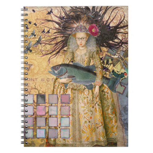 Vintage Pisces Woman Gothic Classic  Notebook