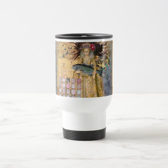 Vintage Pisces Woman Gothic Classic  Travel Mug (Center)