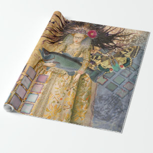Vintage Pisces Woman Gothic Classic Wrapping Paper