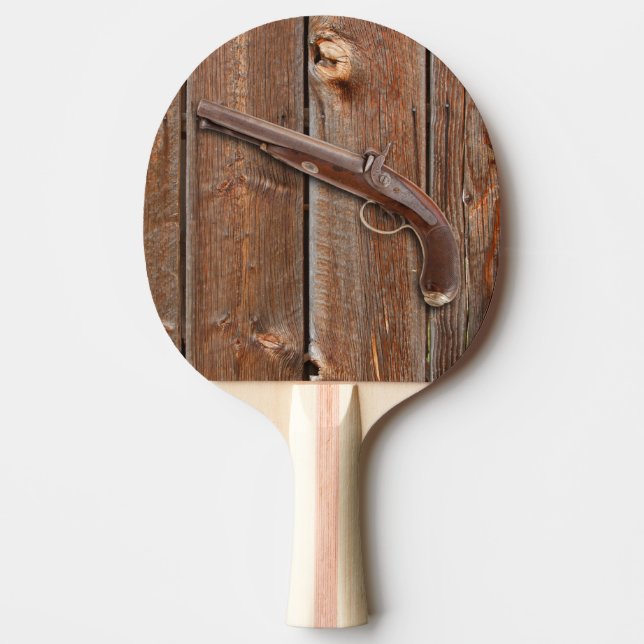 VINTAGE PISTOL PING PONG PADDLE (Front)