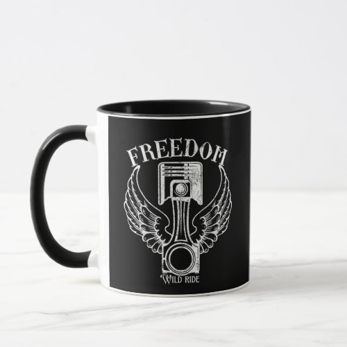 vintage piston retro wings piston mug