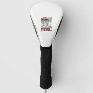 Vintage Pitbull Stay Home And Chill Dog Lover Desi Golf Head Cover