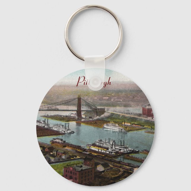 Vintage Pittsburgh 1800s Keychain (Front)
