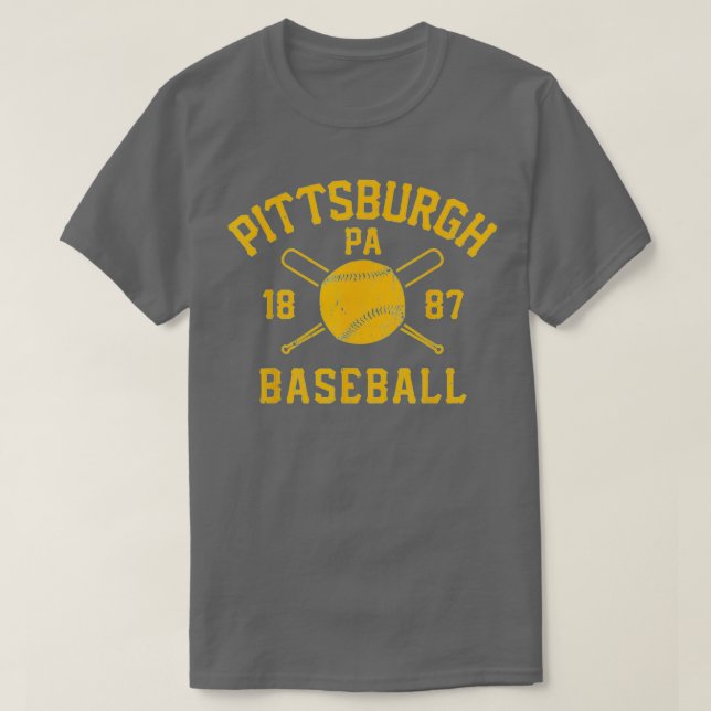 Vintage Pittsburgh Baseball Pennsylvania Pirate Re T-Shirt (Design Front)