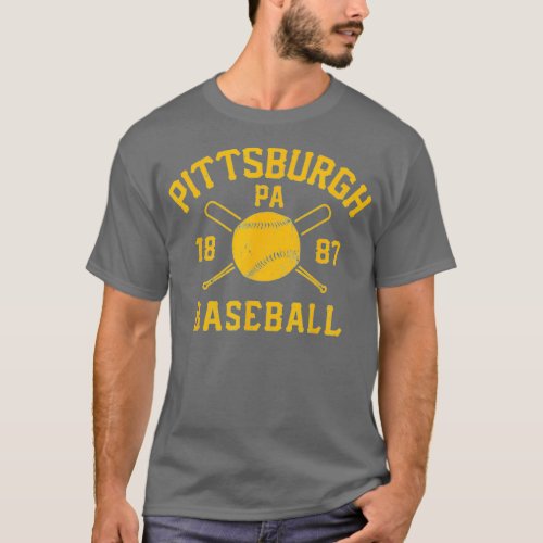 Vintage Pittsburgh Baseball Pennsylvania Pirate Re T_Shirt