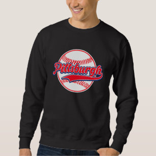Vintage Pittsburgh Cityscape Baseball Men Women K Sweatshirt