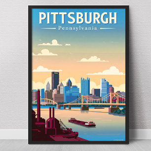 Vintage Pittsburgh Pennsylvania Poster