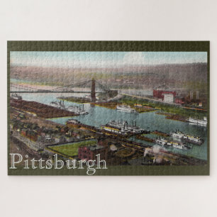 Vintage Pittsburgh Point Park in 1800s LargePuzzle Jigsaw Puzzle