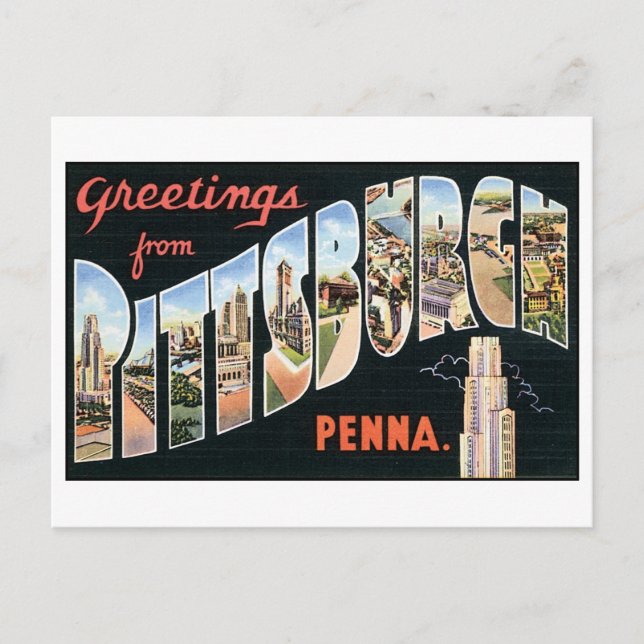 Vintage Pittsburgh Postcard (Front)