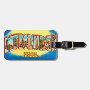 Vintage Pittsburgh Postcard Luggage Tag