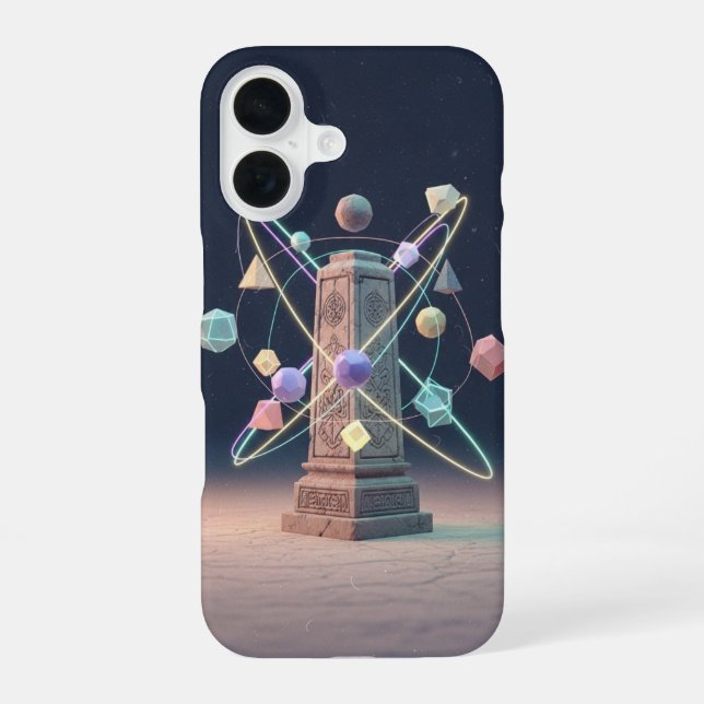 Vintage Pixel-Arcade Mystic Monument iPhone Case (Back)