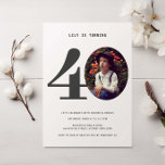 Vintage Plaid 40th Birthday Photo Invitation<br><div class="desc">This vintage 40th birthday party invitation is perfect for your birthday down memory lane. Replace the photo with one of your own childhood photos and customize the text to your liking. Age can be edited, otherwise checkout our collection for other ages. Back of the card is a plaid texture to...</div>