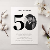 Vintage Plaid 50th Birthday Photo Invitation