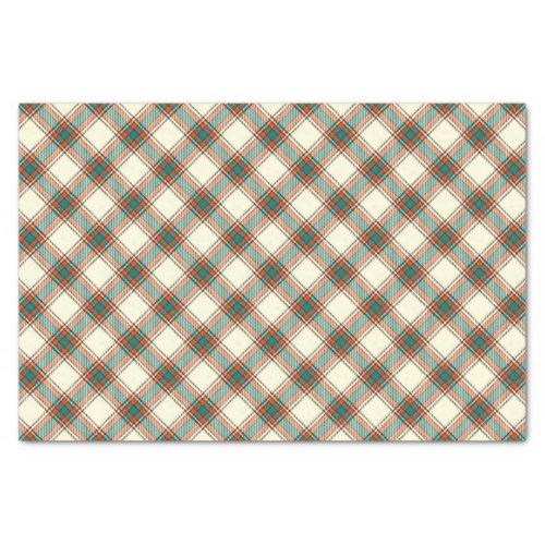 Vintage Plaid Checkered Tissue Paper