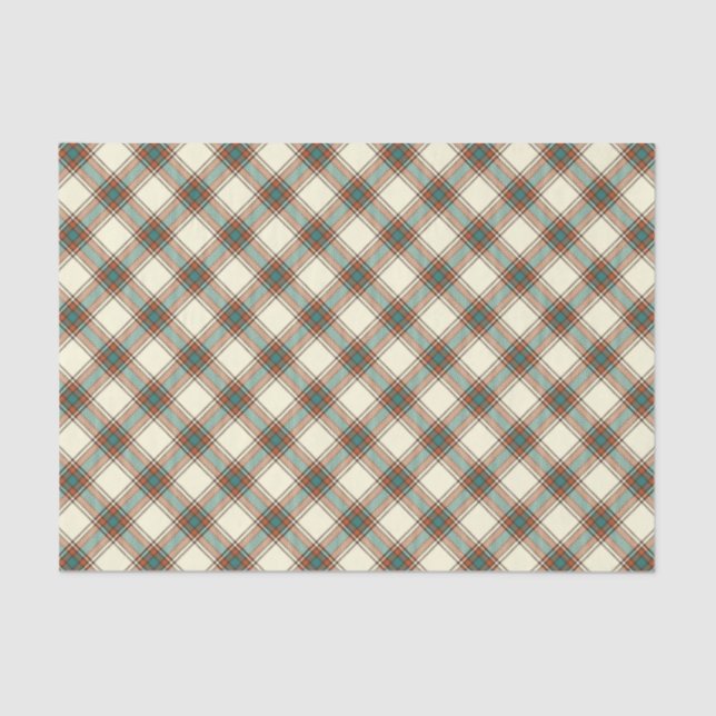 Vintage Plaid Checkered Tissue Paper (Front)