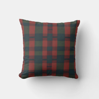 vintage plaid curtain fabric throw pillow