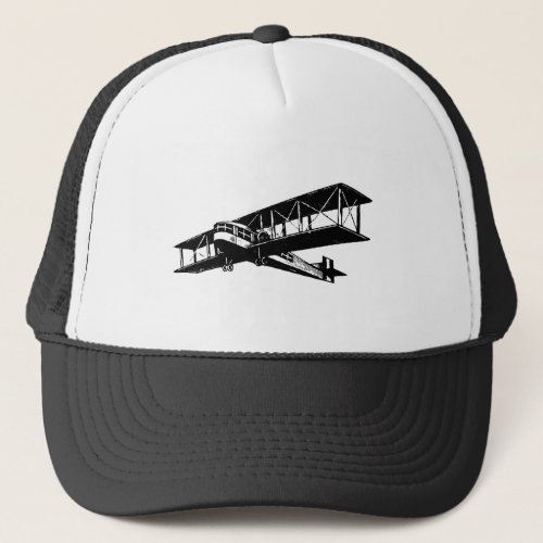 Vintage Plane _ Black Trucker Hat