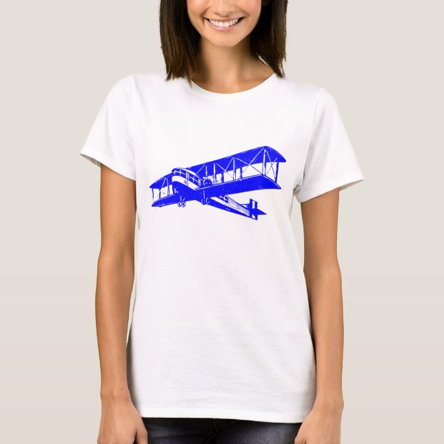 Vintage Plane - Blue T-Shirt (Front)