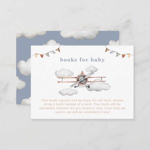 Vintage Plane Books For Baby Cards