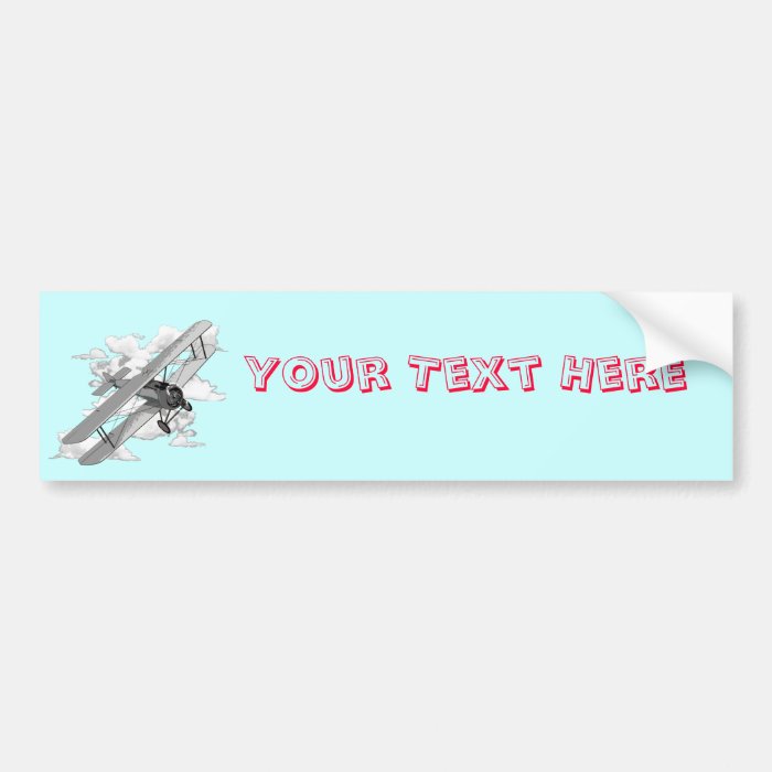 Vintage Plane Bumper Stickers