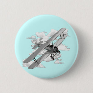 Vintage Plane Button