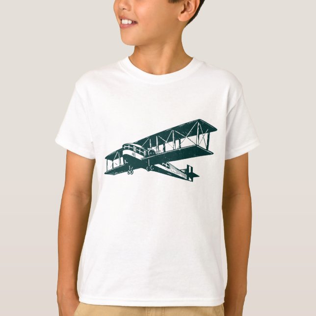 Vintage Plane - Dark Green T-Shirt (Front)