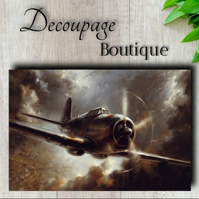 Vintage Plane Decoupage Tissue Paper (Vintage Plane Decoupage Tissue Paper)