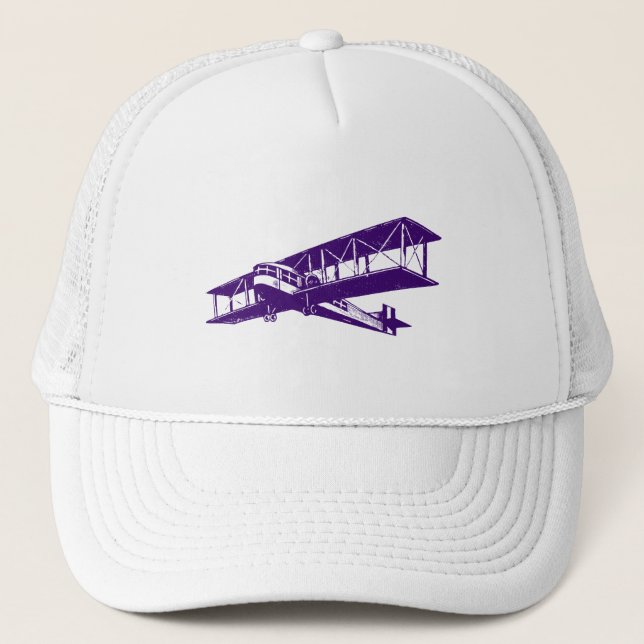 Vintage Plane - Deep Purple Trucker Hat (Front)