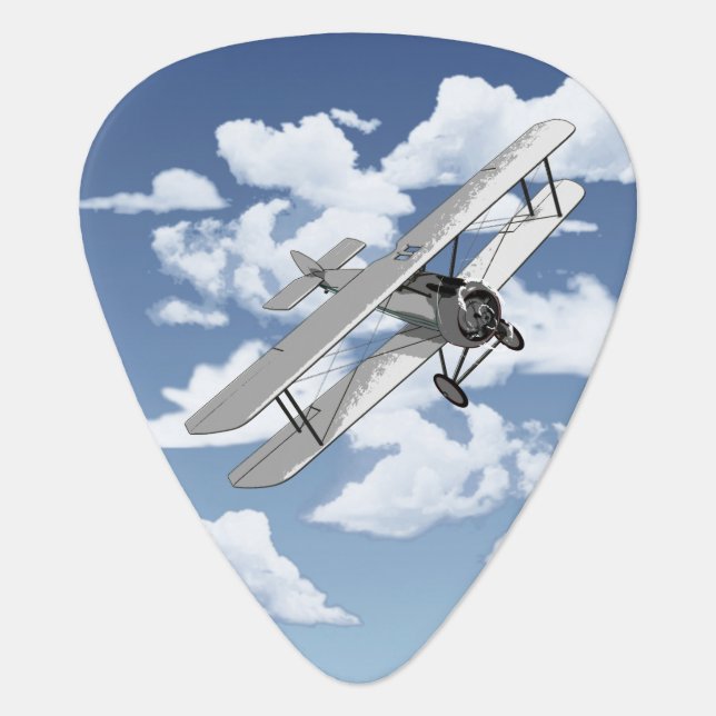 Vintage Plane Guitar Pick (Front)