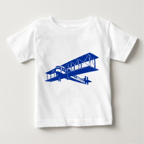 Vintage Plane _ Navy Blue Baby T_Shirt