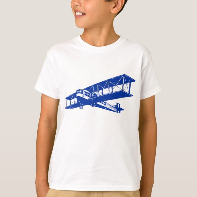 Vintage Plane - Navy Blue T-Shirt (Front)