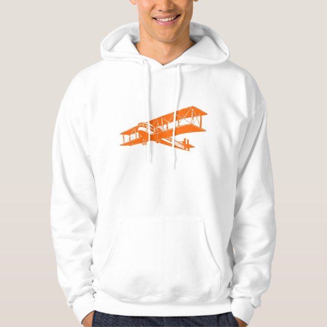 Vintage Plane - Orange Hoodie (Front)